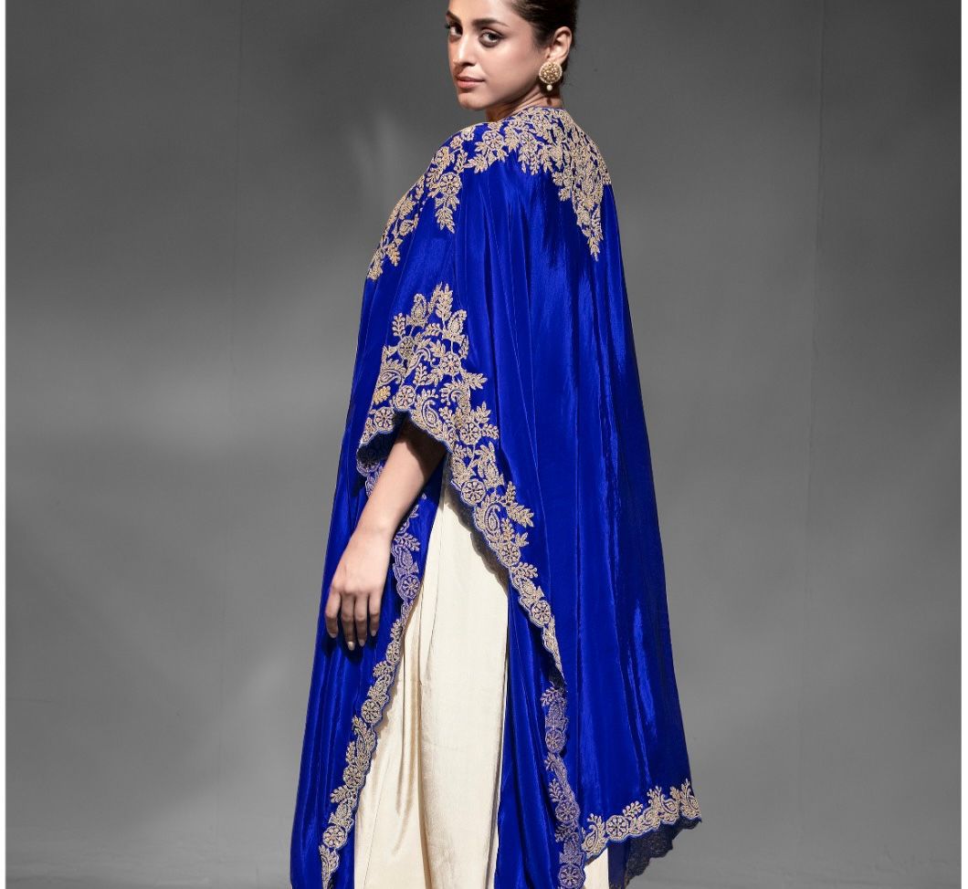Royal Embroidered Cape Set