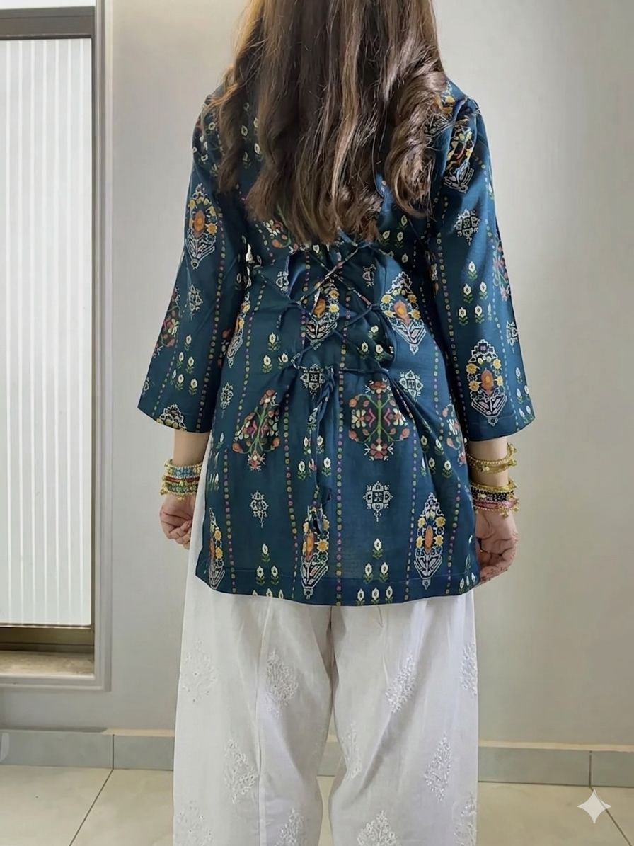 Summer Special Cotton Kurti with Farshi Plazzo Set