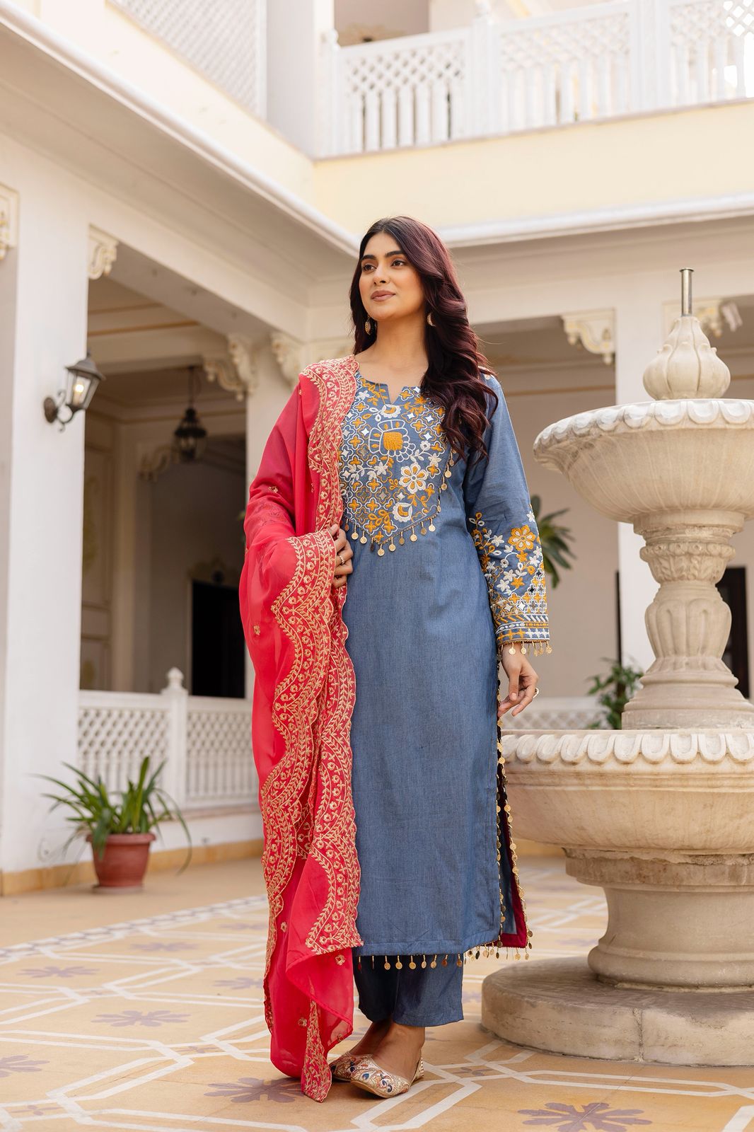 Elegant Denim Kurti