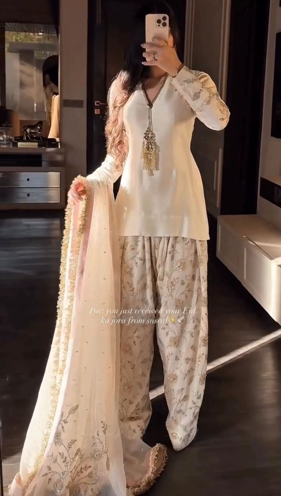 Designer Party Wear Satin Suit Set