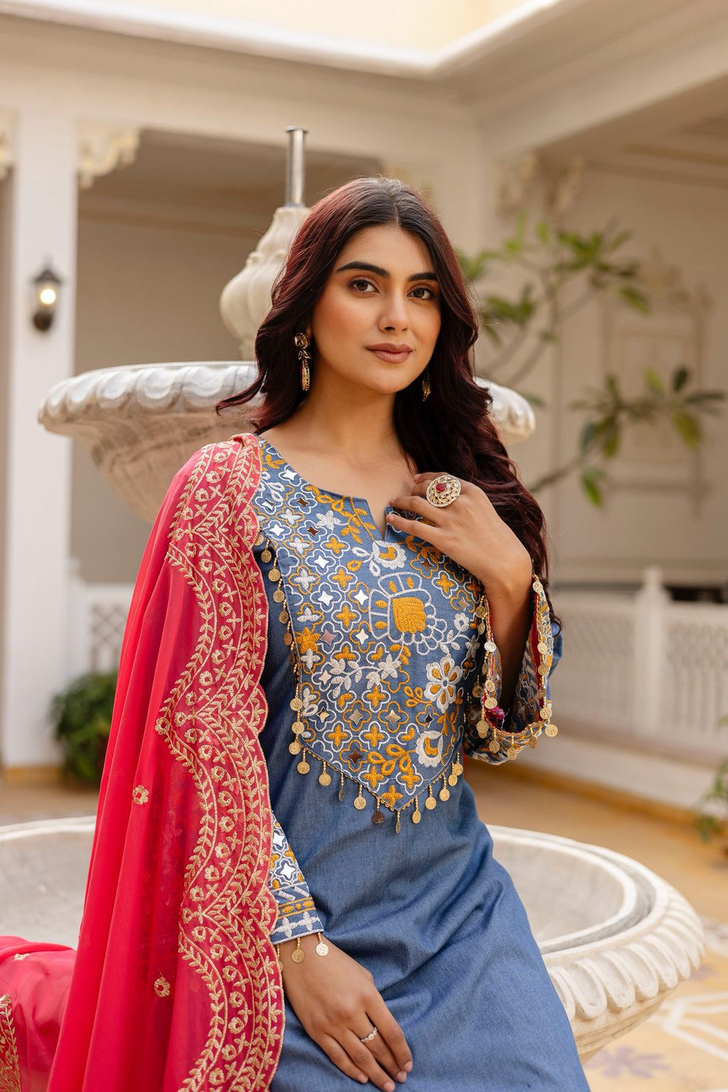 Elegant Denim Kurti