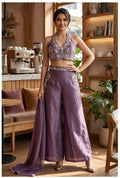 Women’s Fendi Silk Embellished Palazzo Set
