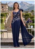 Women’s Blue Imported Fabric Designer Saree