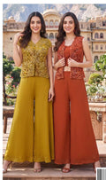 Women’s Georgette Embroidered Palazzo Set