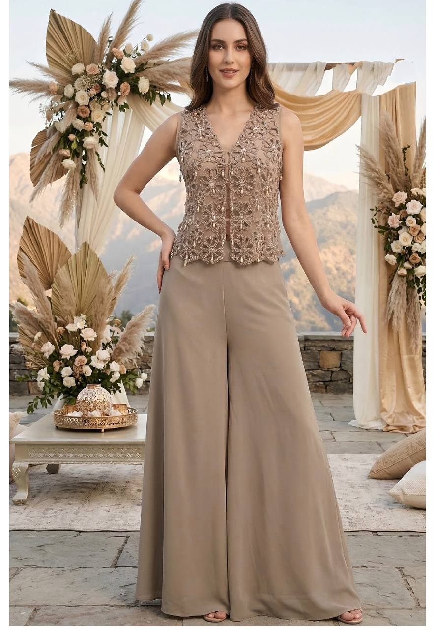 Women’s Georgette Luxe Embellished Co-Ord Set