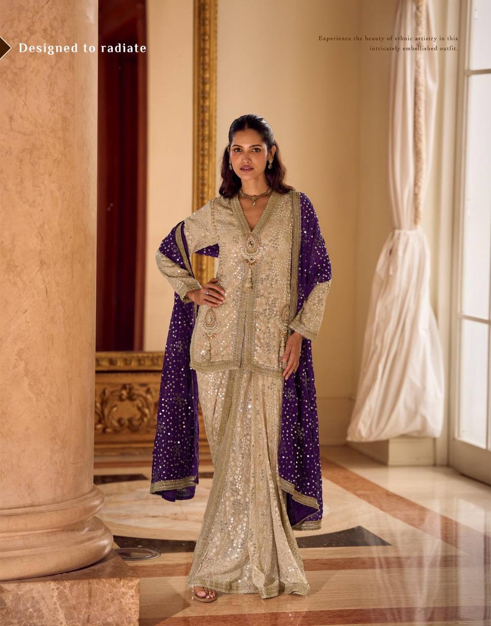 Women’s Luxury Embellished Silk Set