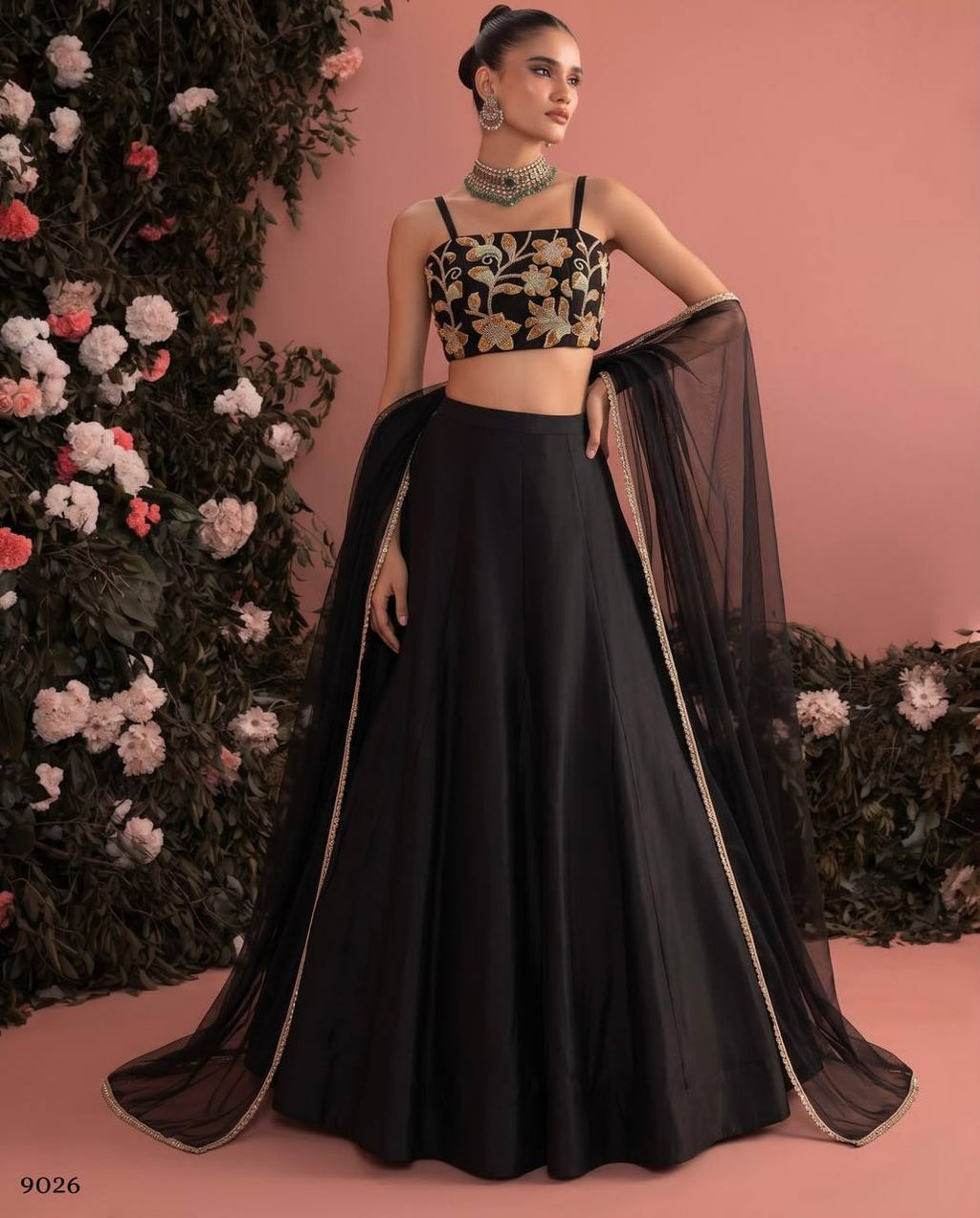 Women’s Readymade 3 Piece Roman Silk Lehenga Set