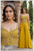 Women’s Embellished Crop Top & Flared Palazzo Set