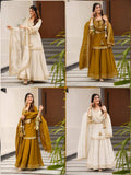 Women’s Ivory Embroidered Sharara Set