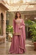 Women’s Chinon Embroidered Palazzo Suit Set