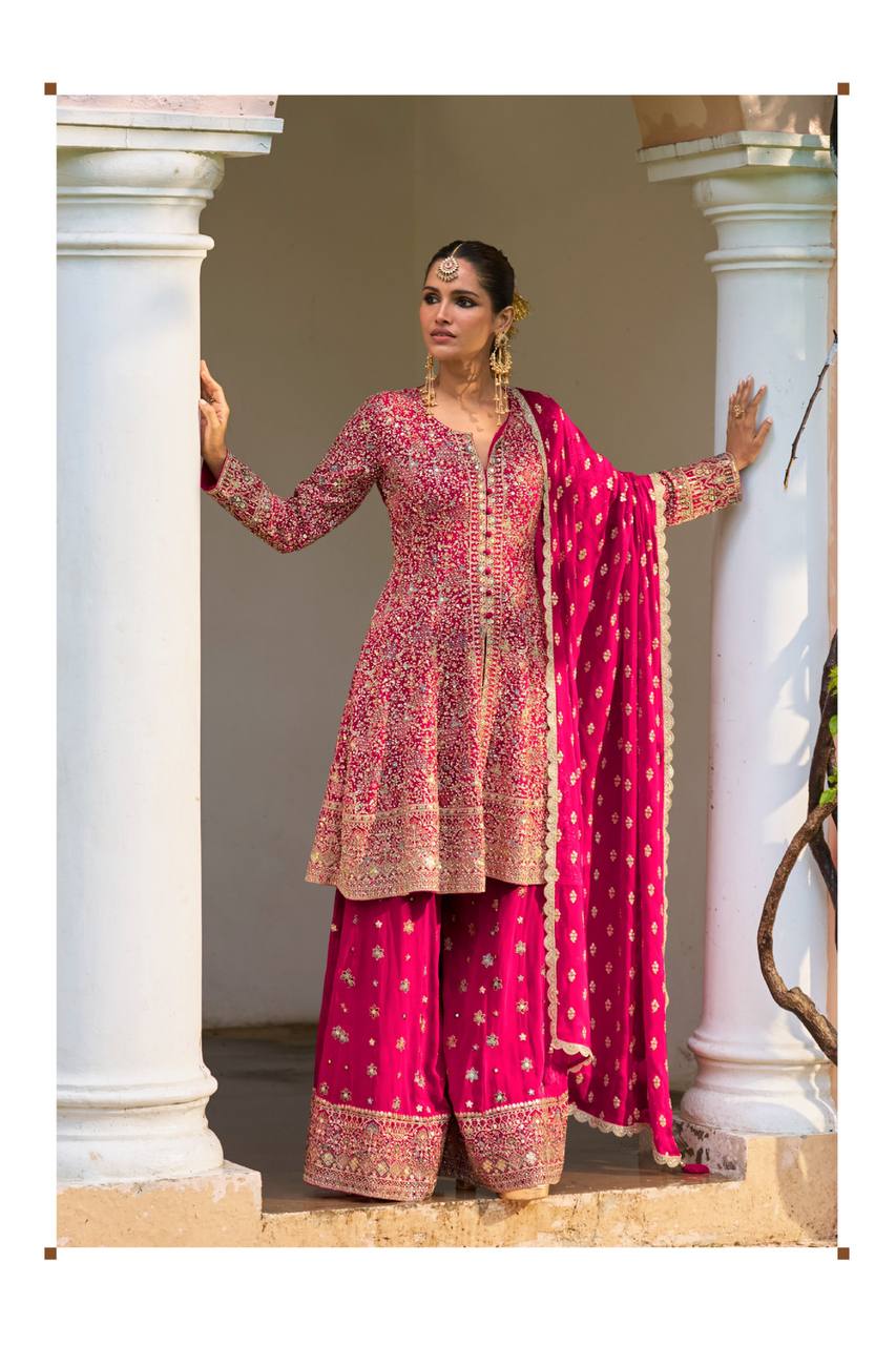 Women’s Real Georgette Luxe Sharara Suit Set