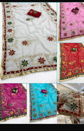 Women’s Hand Charkhi Gotta Patti Georgette Saree