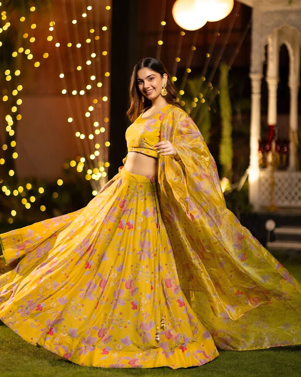 Women’s Heavy Airtex Chinon Digital Print Lehenga Set
