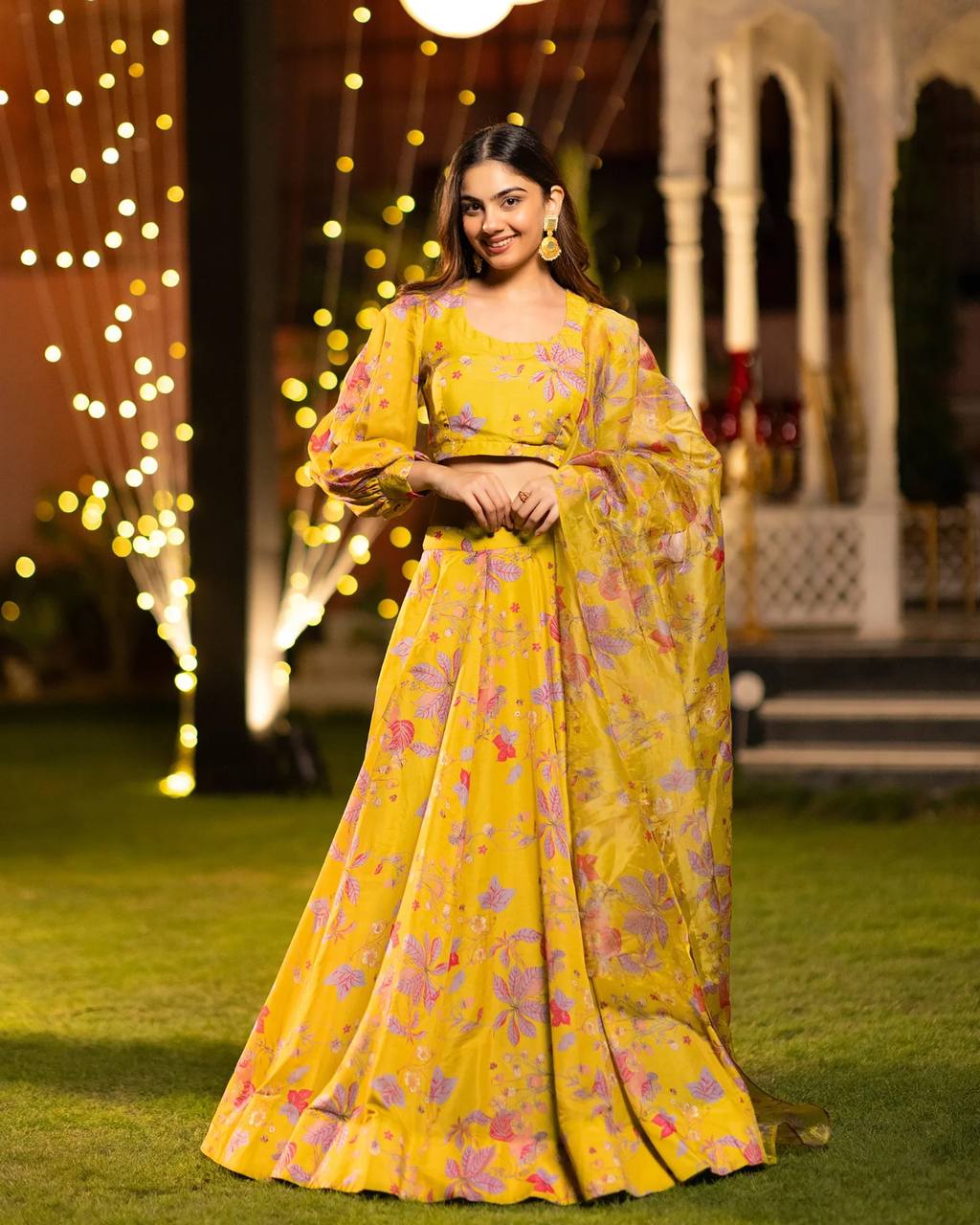 Women’s Heavy Airtex Chinon Digital Print Lehenga Set