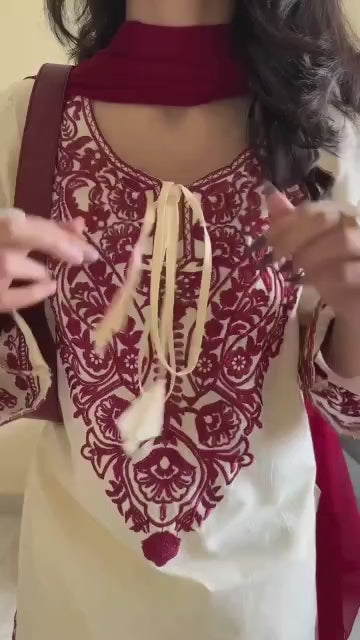 TOP AND PANT WITH DUPATTA PAIR