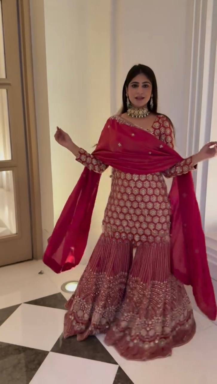 Embroidery Thread & Sequin Kurta Set