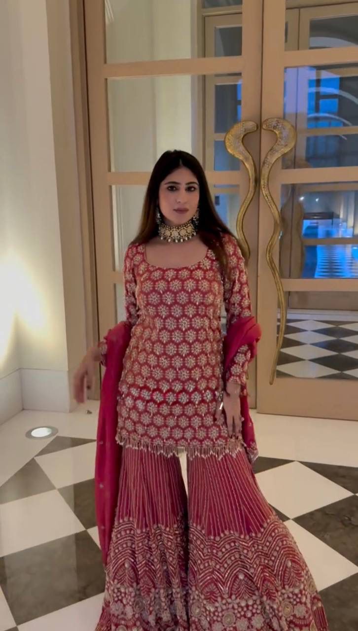 Embroidery Thread & Sequin Kurta Set