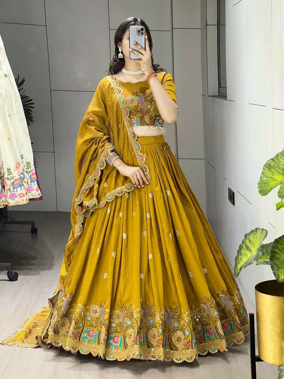 Multicolor Embroidered Lehenga Set