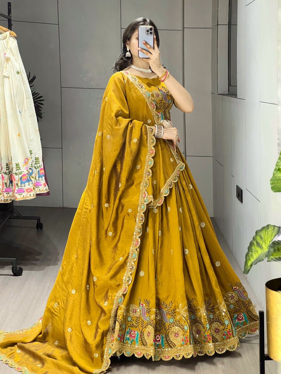 Multicolor Embroidered Lehenga Set