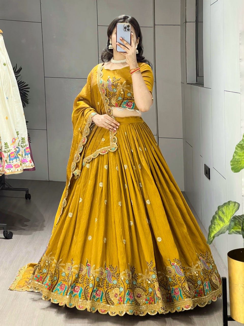 Multicolor Embroidered Lehenga Set