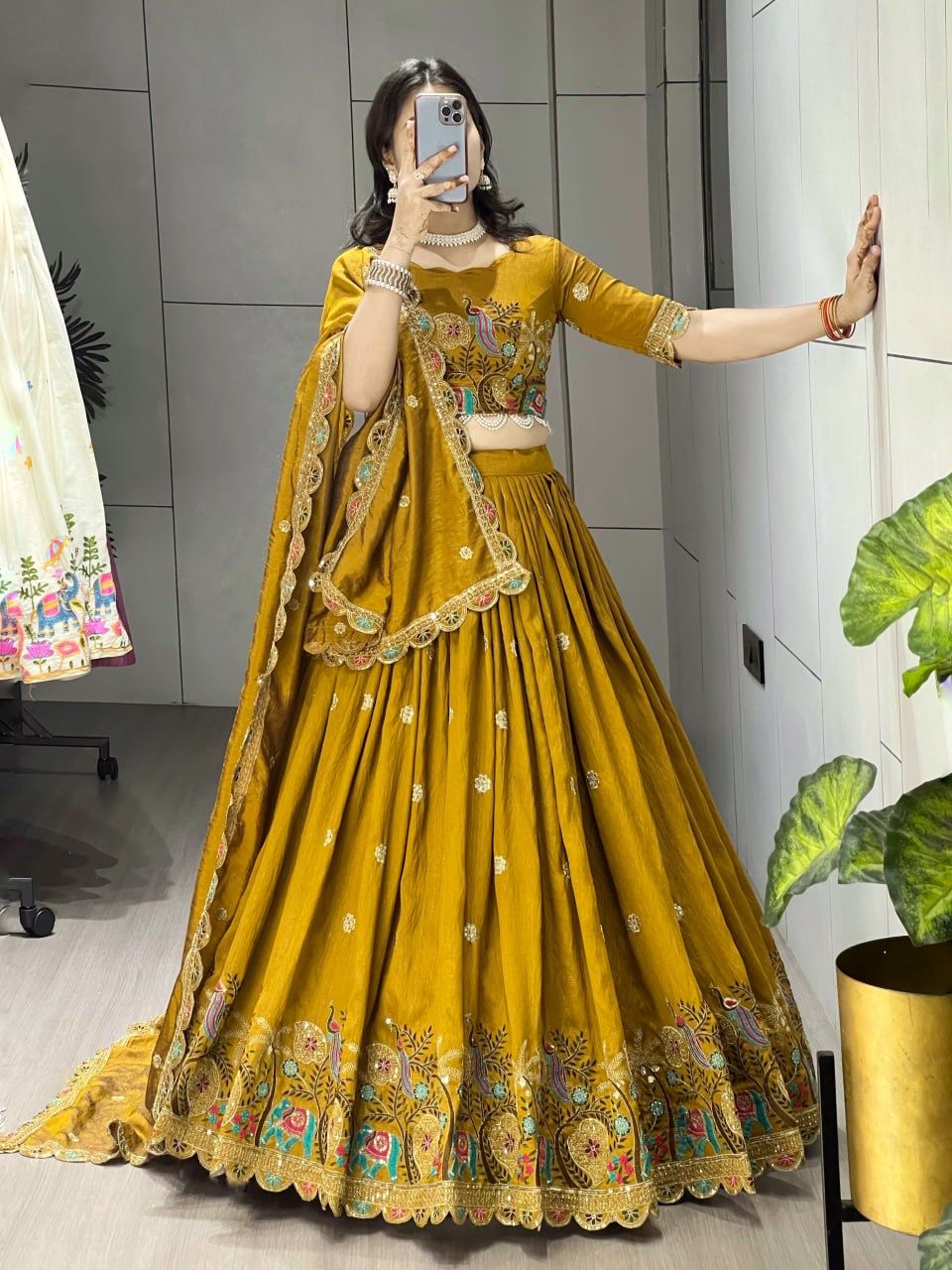 Multicolor Embroidered Lehenga Set